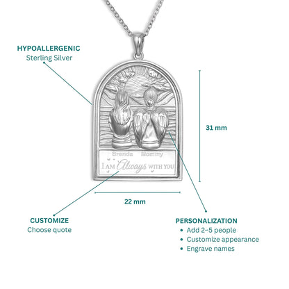 Soulyshine Personalized I Am Always With You - Handmade Necklace in Silver/14K Gold Vermeil