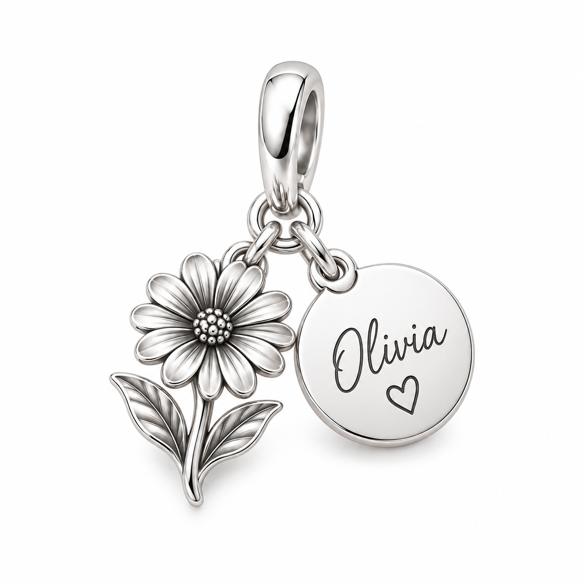 Blooming With You – Personalized Birth Flower & Name Charm