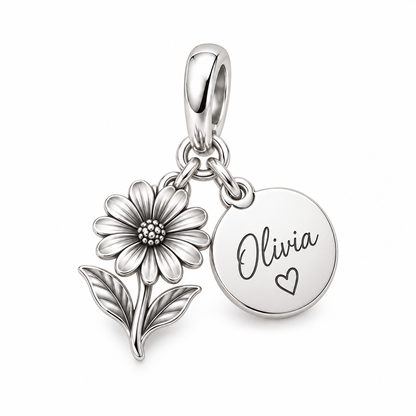 Blooming With You – Personalized Birth Flower & Name Charm