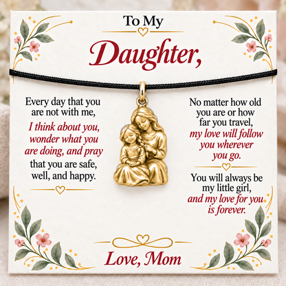 Braided with Care, Forever Mom’s Little Girl — Main image, gold finish