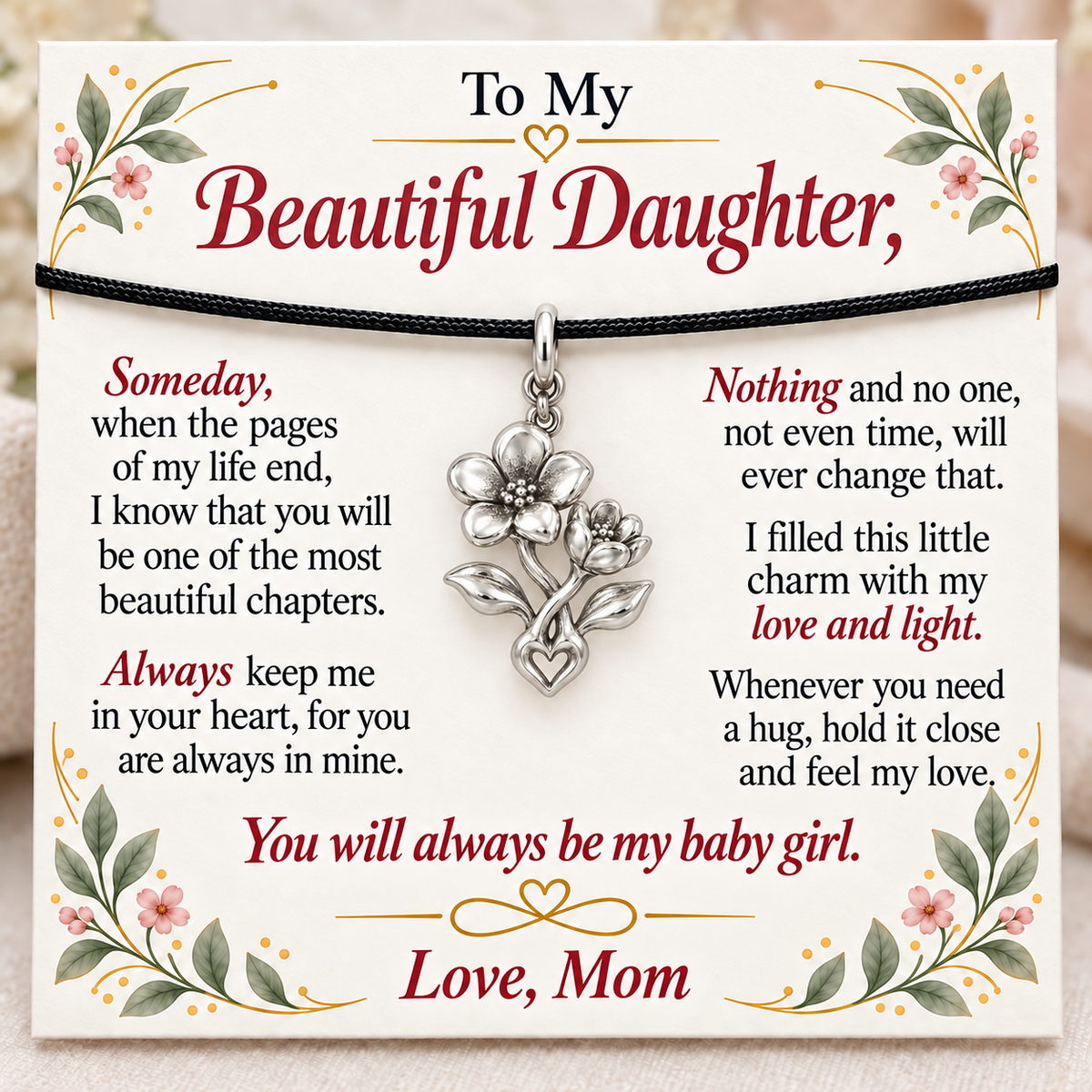 Two Blooms, One Forever Love — Main image, silver finish