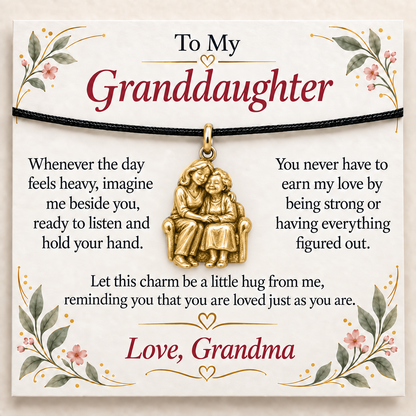 Grandma's Caring Embrace Charm: Love Comes Full Circle — Main image, gold finish
