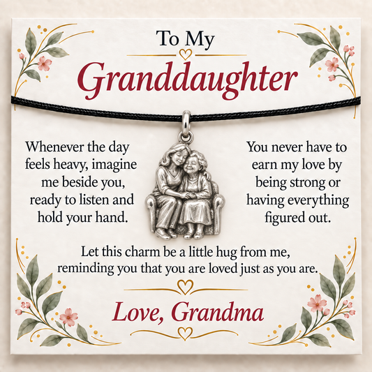 Grandma's Caring Embrace Charm: Love Comes Full Circle — Main image, silver finish