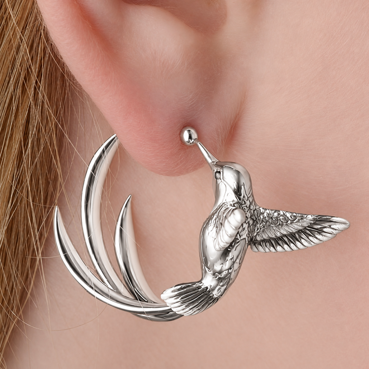 Hummingbird Earring Hoops