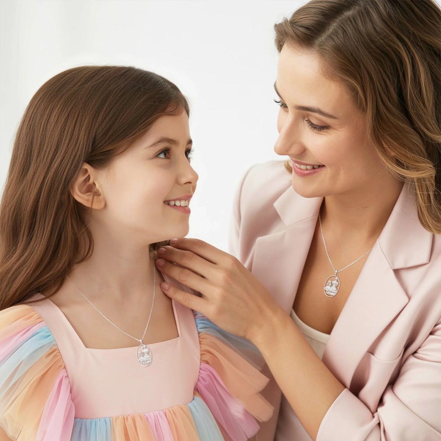 Soulyshine Mom and Princess Moment Silver Necklace