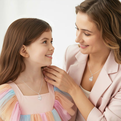Soulyshine Mom and Princess Moment Silver Necklace
