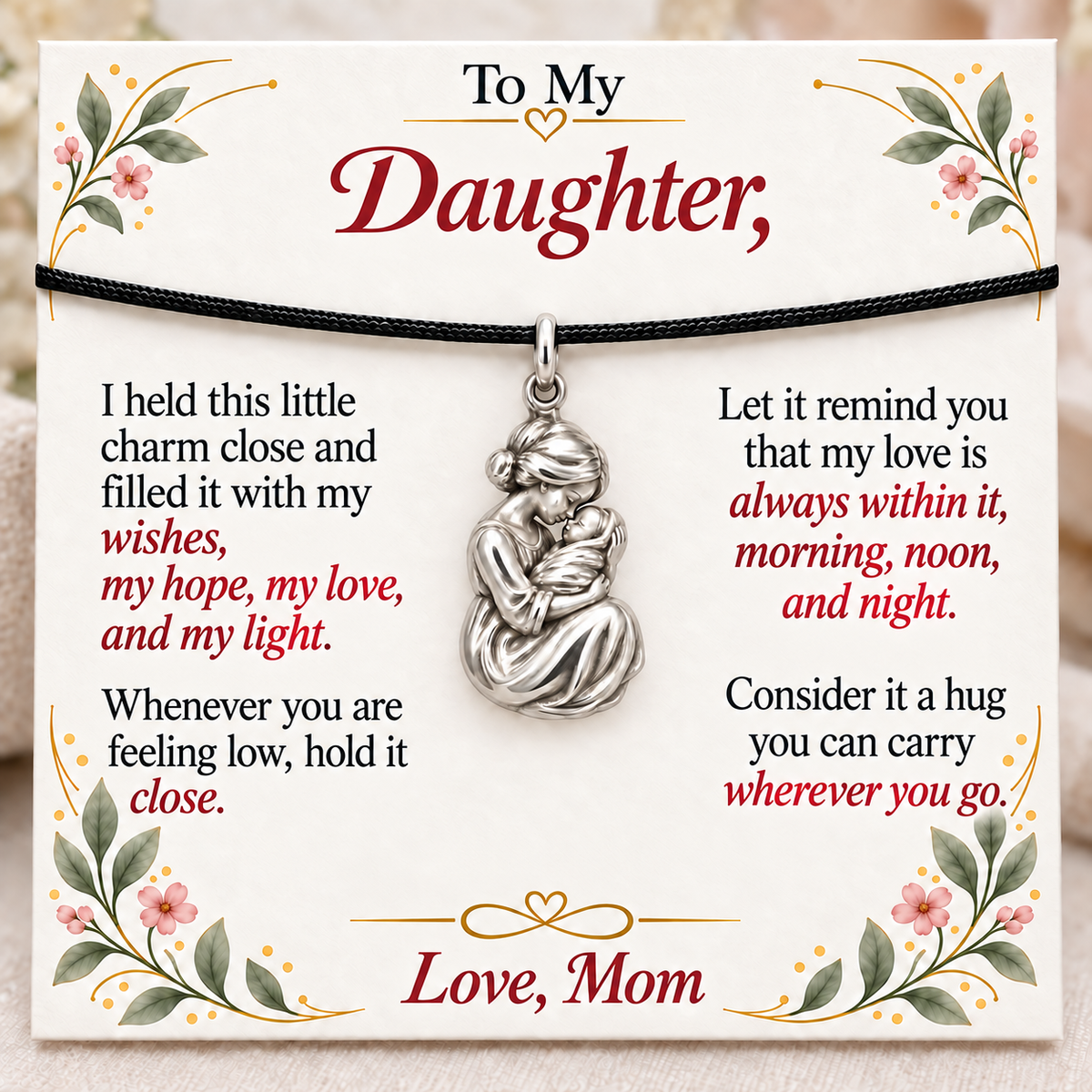 First Embrace, Wishes and Warm Hugs — Main image, silver finish