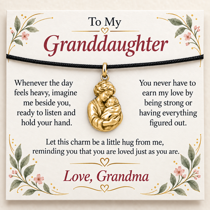 Grandma's Embrace Charm: Loved as You Are — Main image, gold finish