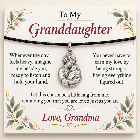 Grandma's Embrace Charm: Loved as You Are — Main image, silver finish