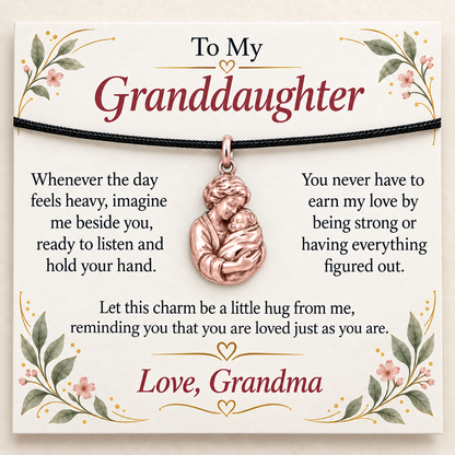 Grandma's Embrace Charm: Loved as You Are — Main image, rose gold finish