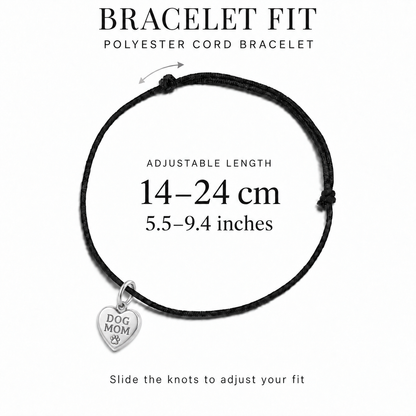 Dog Mom Charm and Polyester Cord Bracelet Set | bracelet-fit | d392c405569b7538