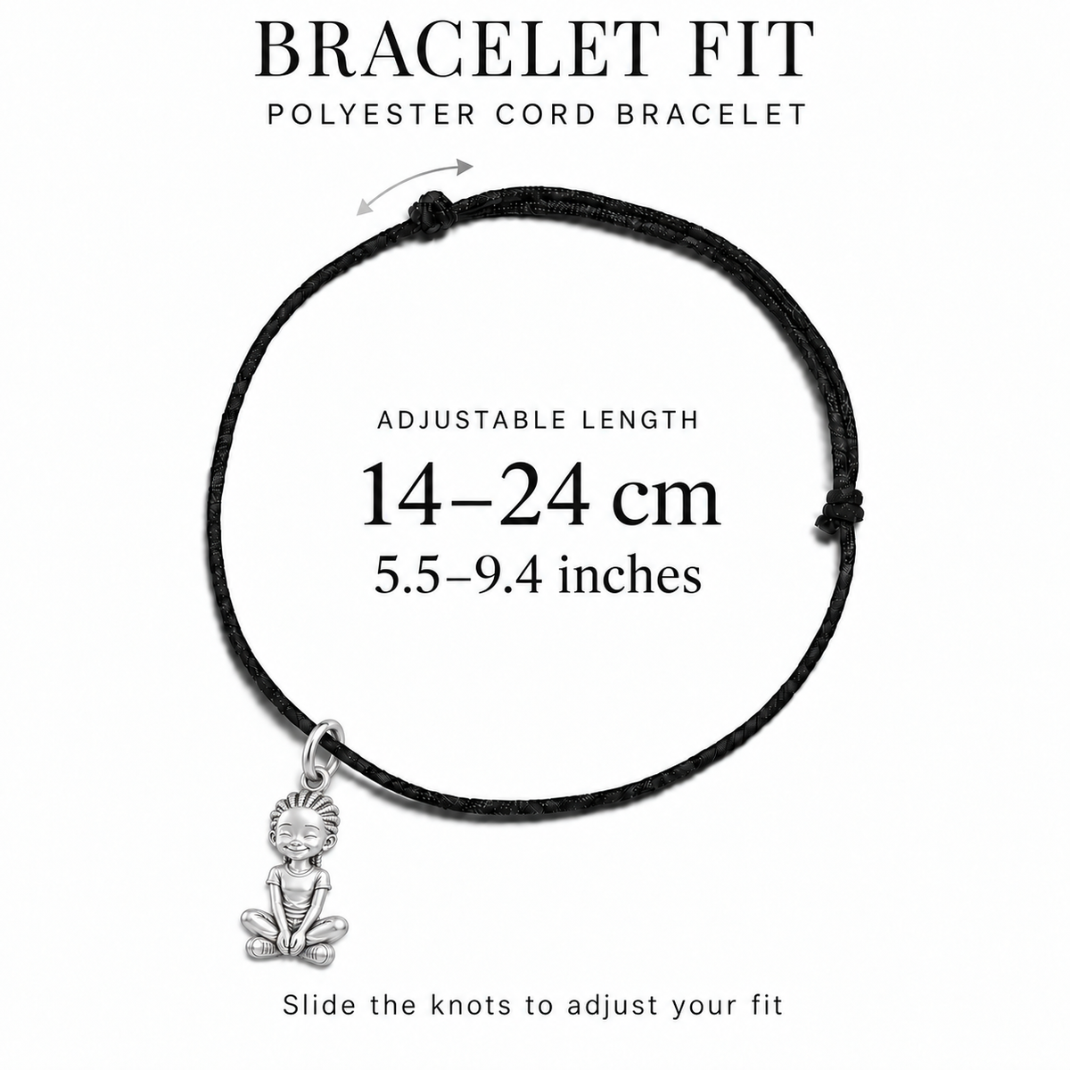 Little Girl Shapes & Hairstyles Charm and Polyester Cord Bracelet Set | bracelet-fit | de62f7af18d11d09