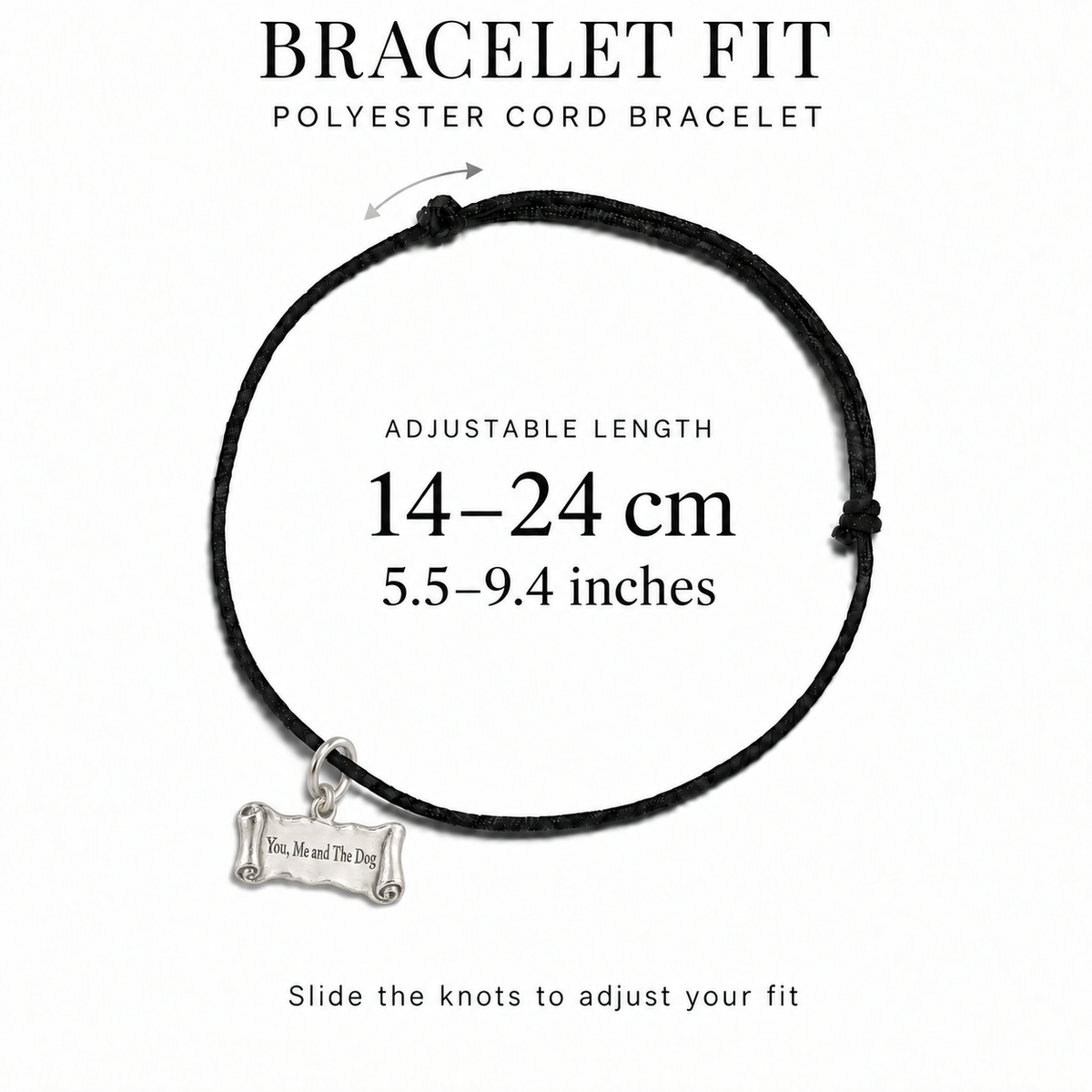 You, Me and The Dog Charm and Polyester Cord Bracelet Set | bracelet-fit | cced717526fa6b86
