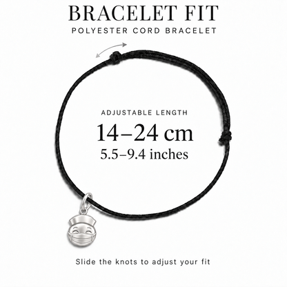 Nurse Smiling Mask Charm and Polyester Cord Bracelet Set | bracelet-fit | 2767dbb0ff5f7438