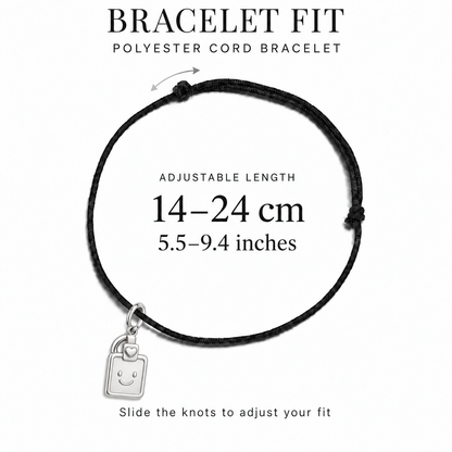 Nurse Smiling ID Badge Charm and Polyester Cord Bracelet Set | bracelet-fit | 2a4243668d380cd3