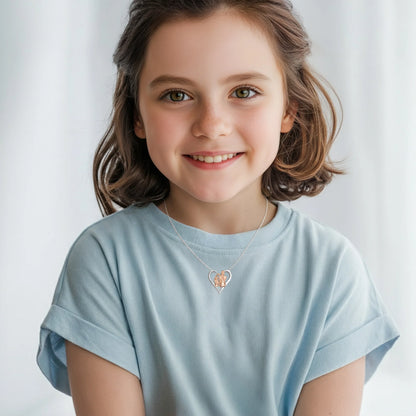Heartbond Moments Vermeil Rosegold and Silver Necklace