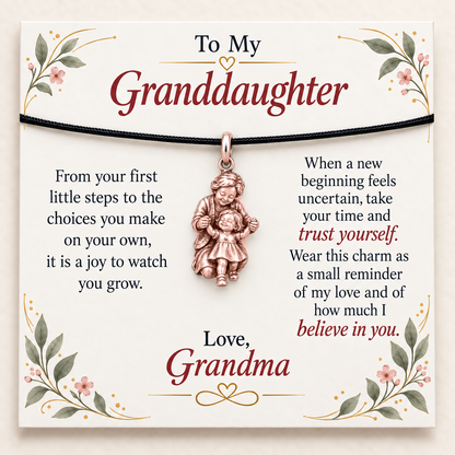 Grandma's First Steps Charm: Believe in Yourself — Main image, rose gold finish