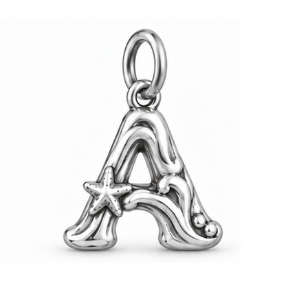 Personalized Alphabet & Number Charm and Polyester Cord Bracelet Set