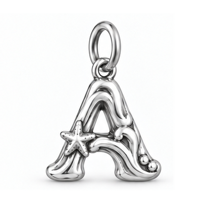 Personalized Alphabet & Number Charm and Polyester Cord Bracelet Set