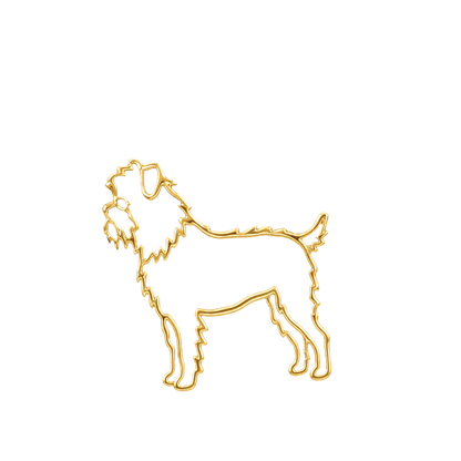 Soulyshine Affenpinscher personalized dog silhouette name necklace