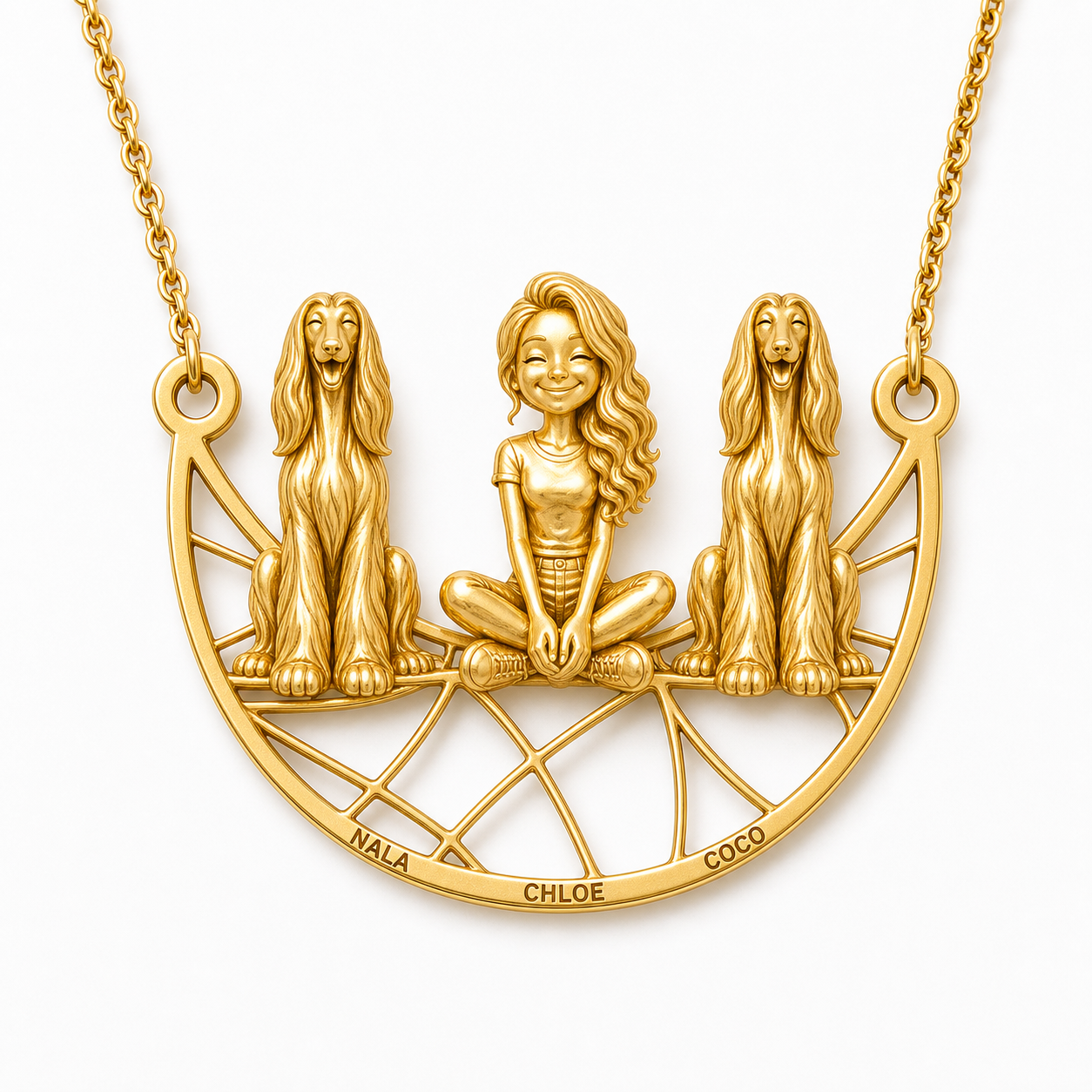 Afghan Hound - 18K Gold Vermeil - 1st
