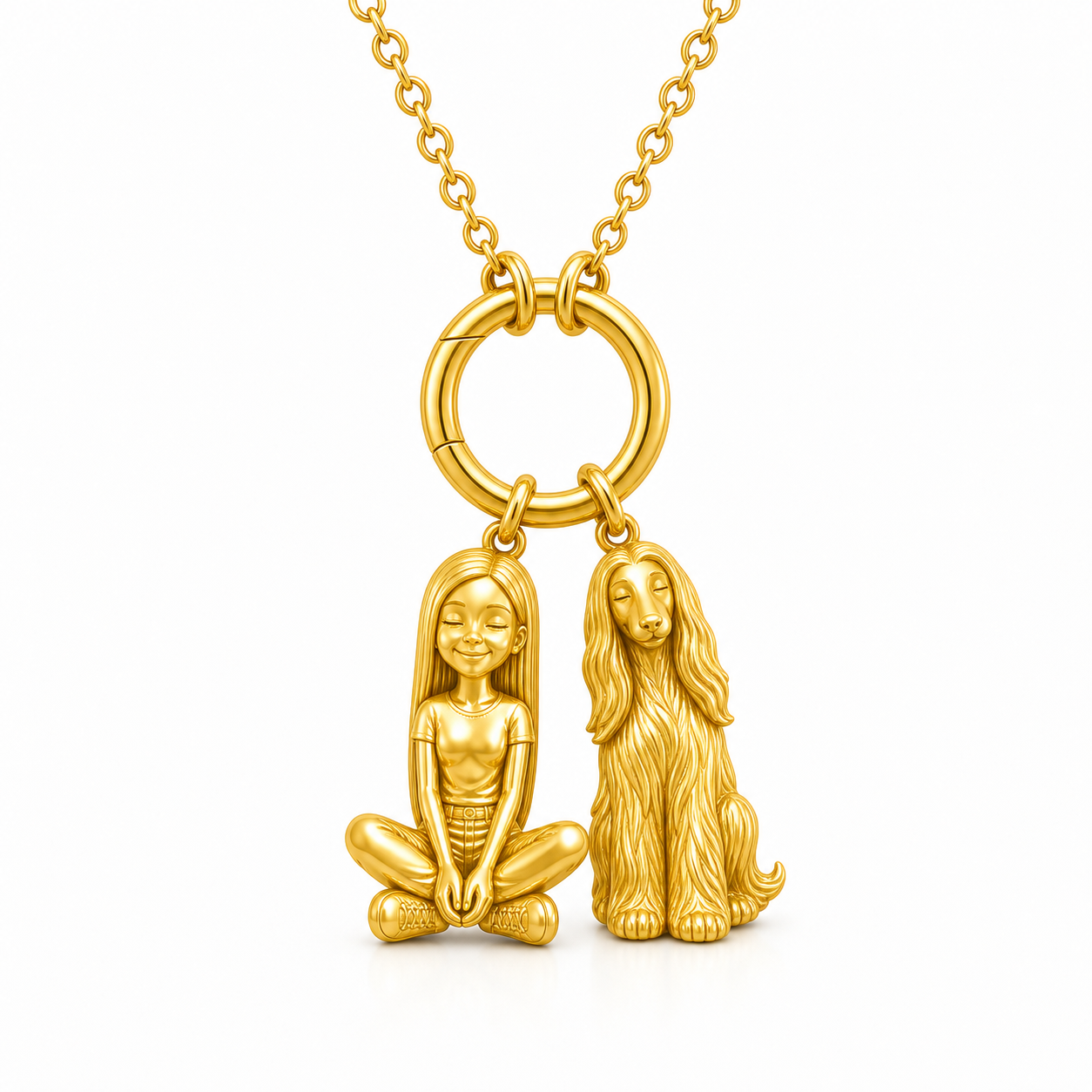 Afghan Hound - 18K Gold Vermeil - 1st