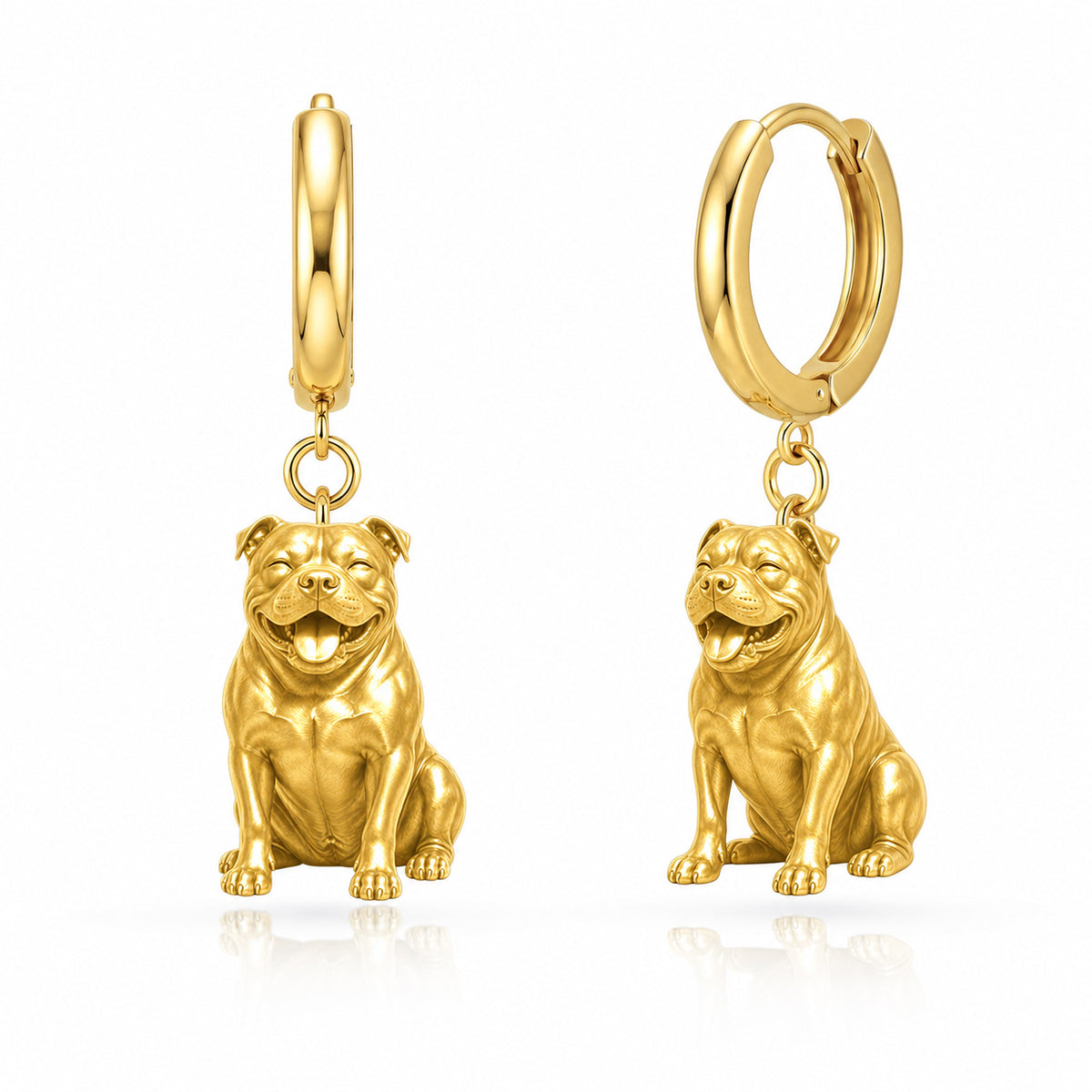 American Bully personalized companion handcrafted huggie earrings