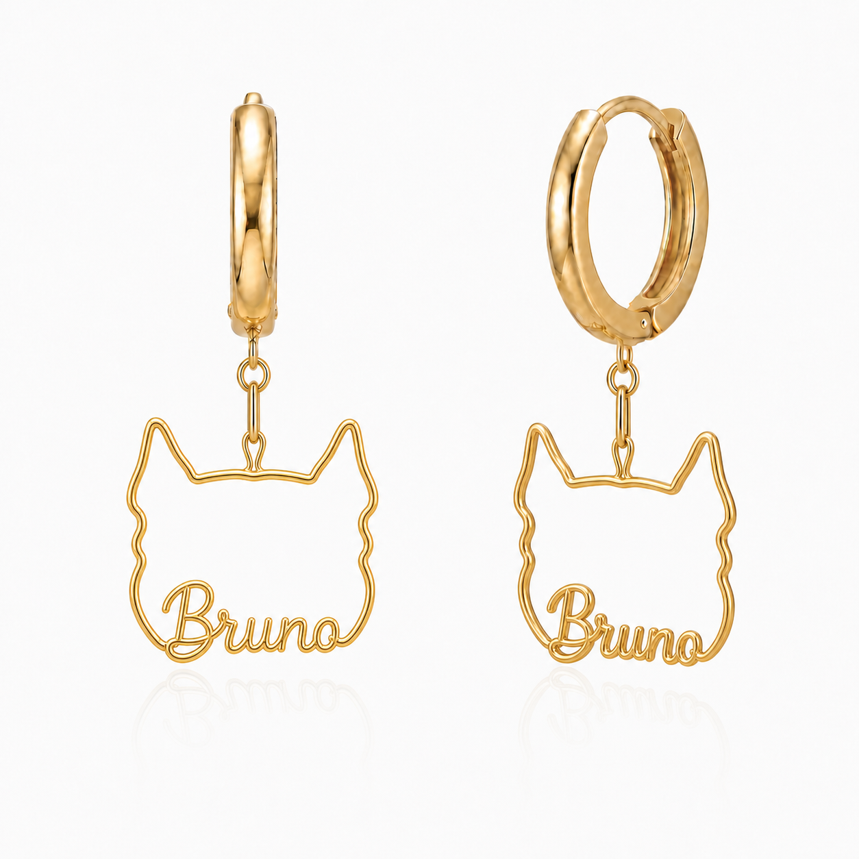 American Bully Bruno personalized pet face earrings