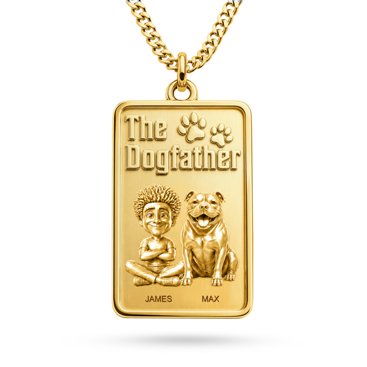 American Staffordshire Terrier Dogfather necklace front