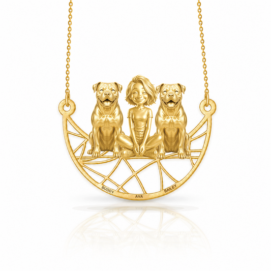 Soulyshine American Bulldog personalized companion necklace