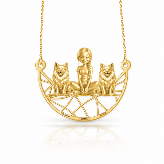 Soulyshine American Eskimo Dog personalized companion necklace