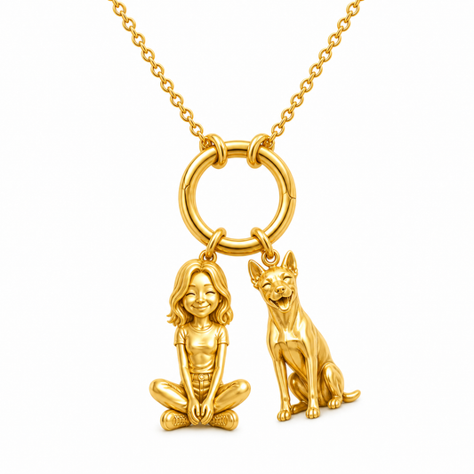American Hairless Terrier - coated - 18K Gold Vermeil - 1st