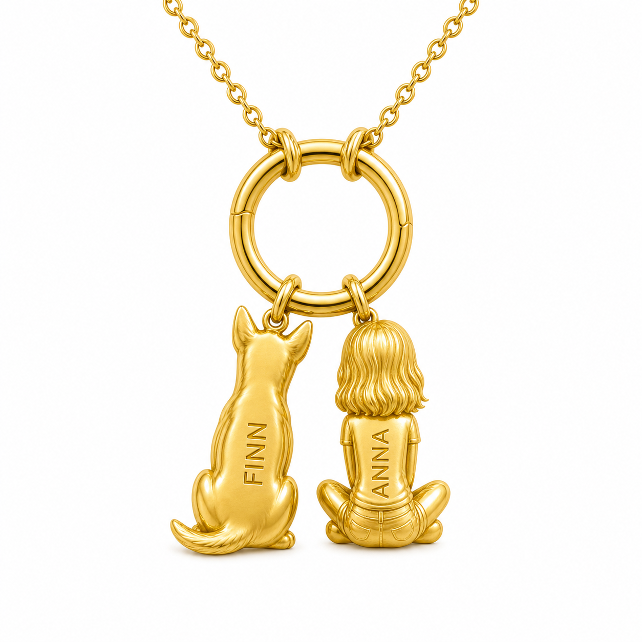 American Hairless Terrier - coated - 18K Gold Vermeil - 2nd