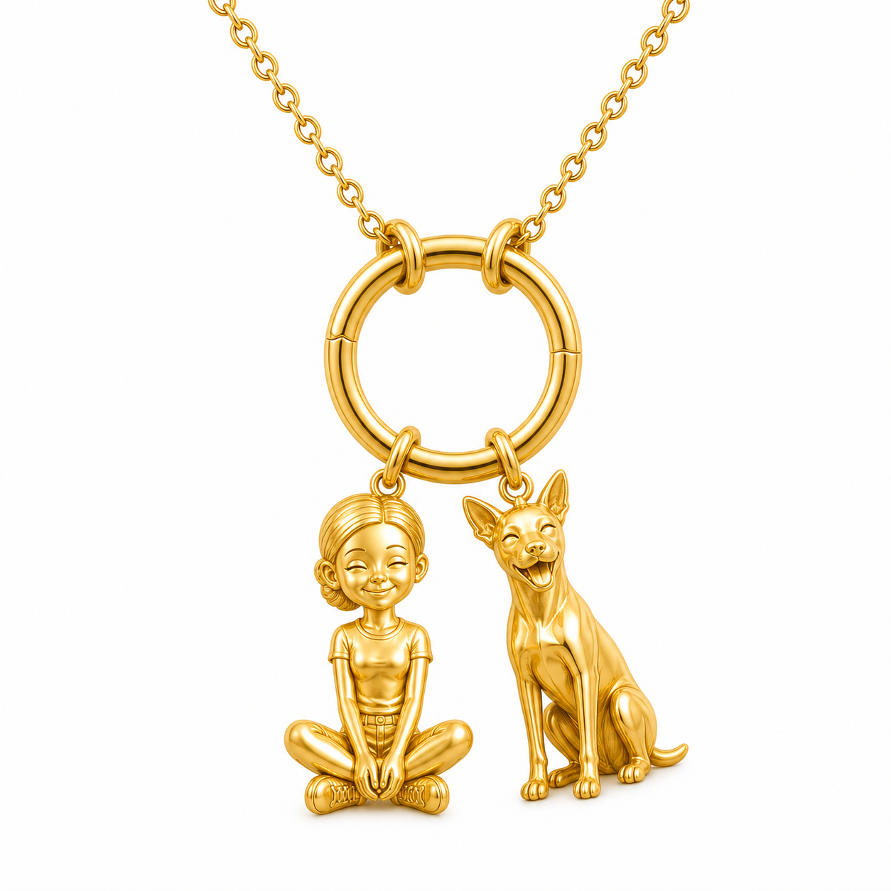 American Hairless Terrier - hairless - 18K Gold Vermeil - 1st