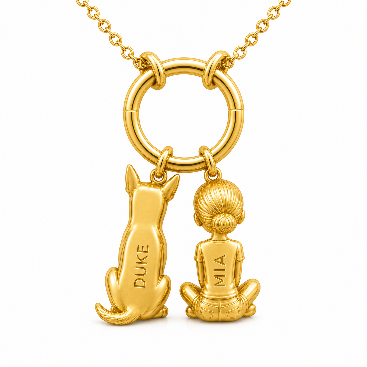 American Hairless Terrier - hairless - 18K Gold Vermeil - 2nd
