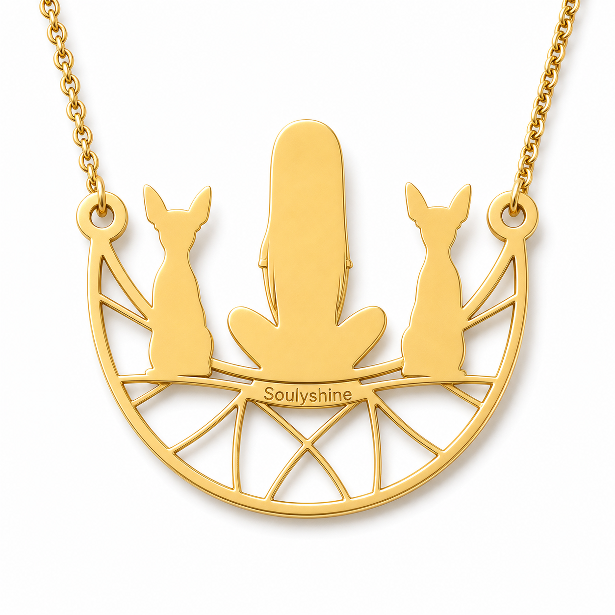 American Hairless Terrier - hairless - 18K Gold Vermeil - 2nd