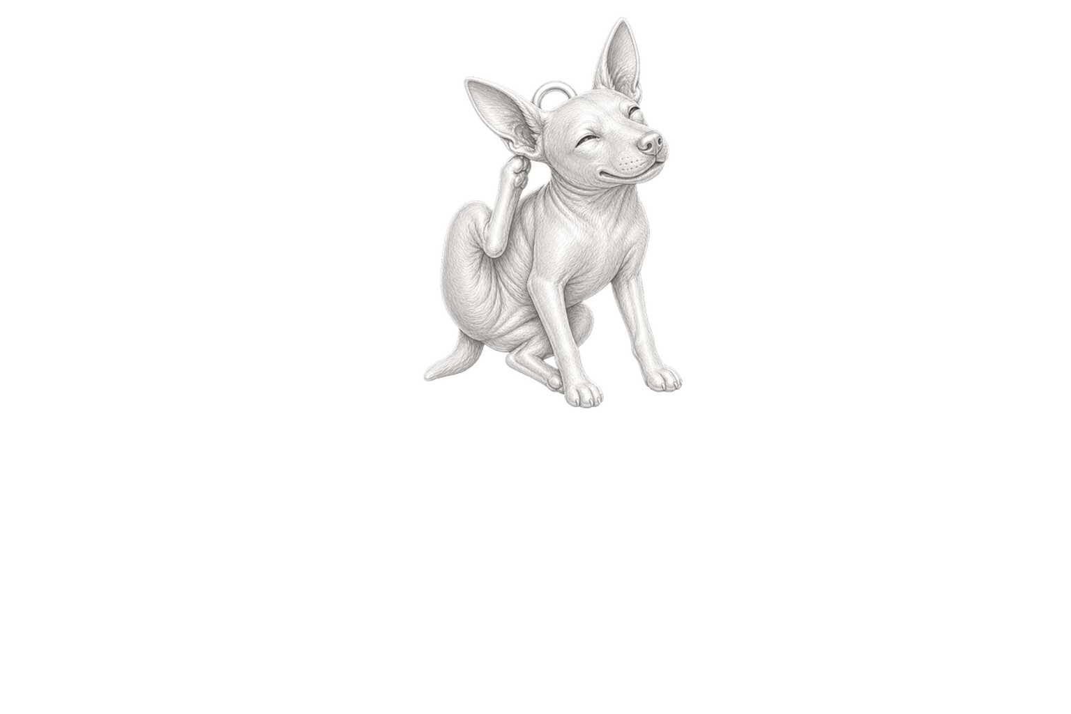 Soulyshine American Hairless Terrier coated Little Love Charm Only - Image 1