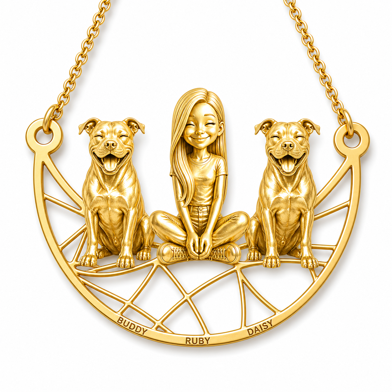American Staffordshire Terrier - 18K Gold Vermeil - 1st
