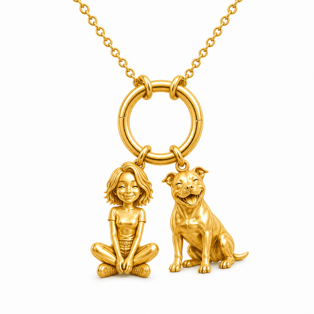 American Staffordshire Terrier - 18K Gold Vermeil - 1st