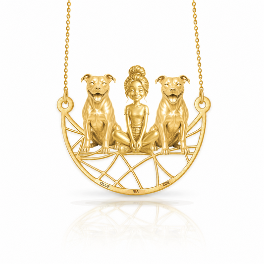 Soulyshine American Staffordshire Terrier personalized companion necklace