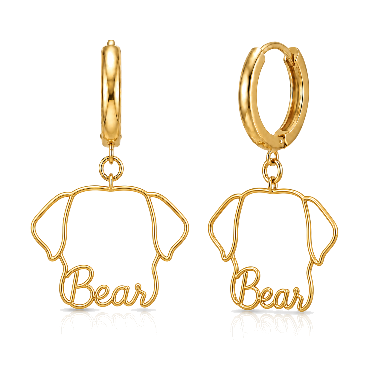 Anatolian Shepherd Dog Bear personalized pet face earrings