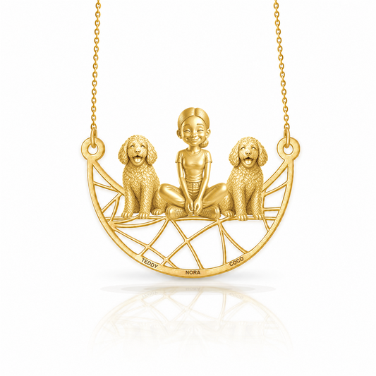 Soulyshine Aussiedoodle personalized companion necklace