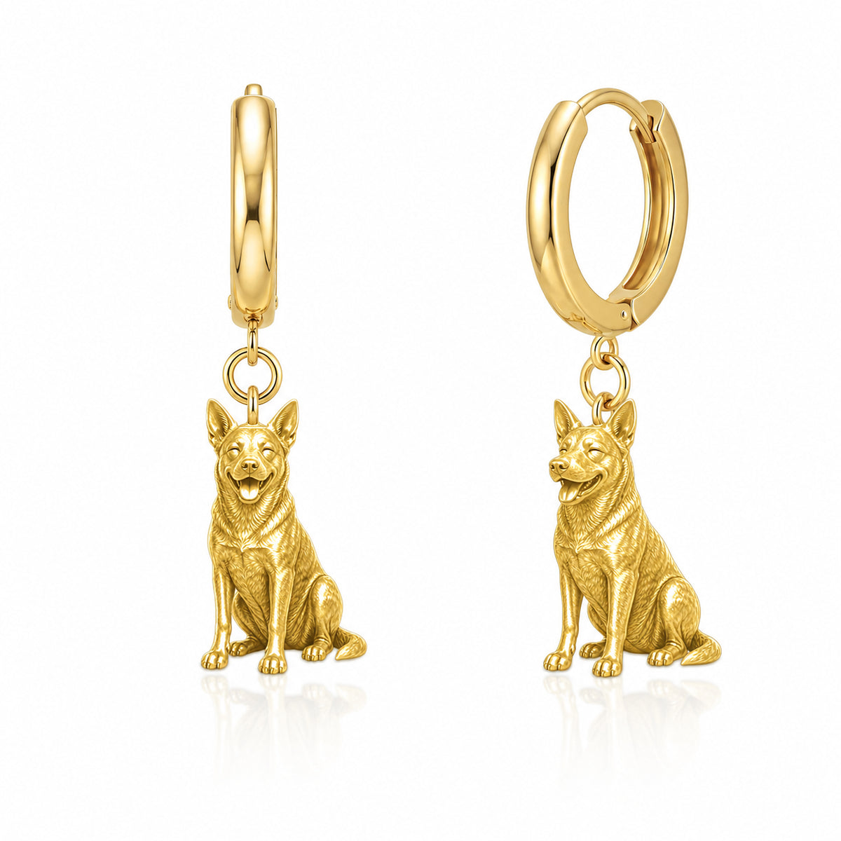 Australian Cattle Dog personalized companion handcrafted huggie earrings
