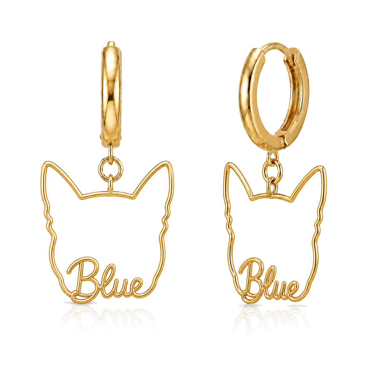 Australian Cattle Dog Blue personalized pet face earrings