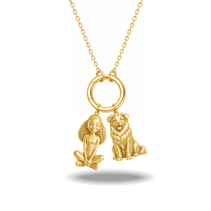Australian Shepherd - 18K Gold Vermeil - 1st