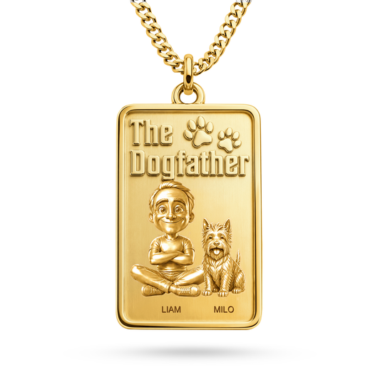 The Dogfather Australian Terrier personalized necklace