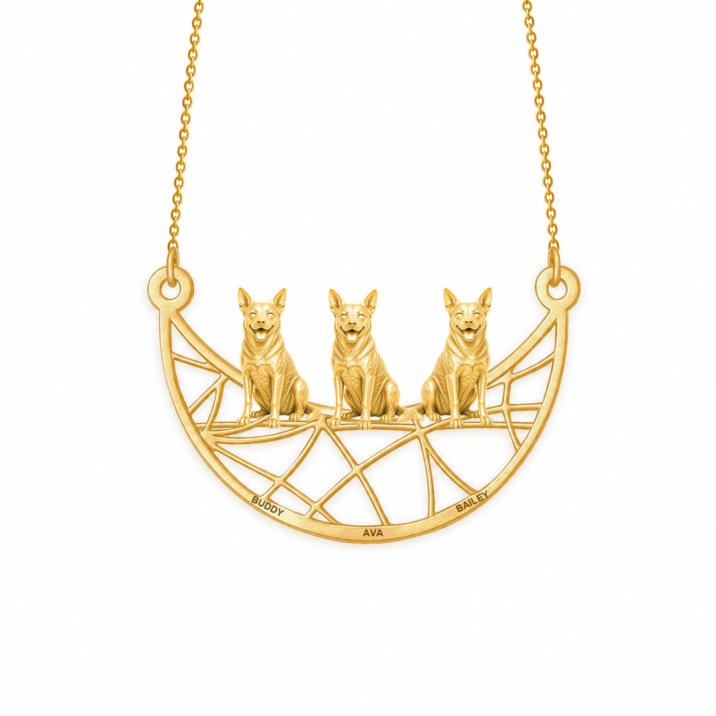 Soulyshine Australian Cattle Dog Eternal Paw personalized pets necklace
