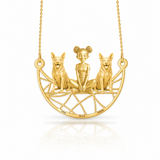 Soulyshine Australian Cattle Dog personalized companion necklace