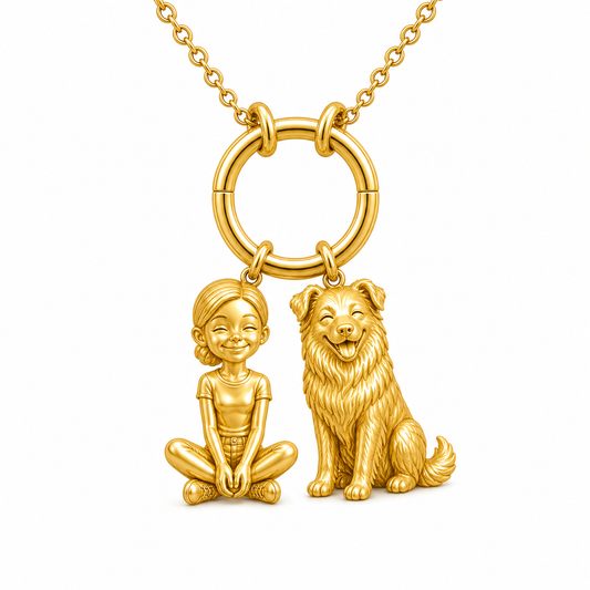 Australian Shepherd - 18K Gold Vermeil - 1st
