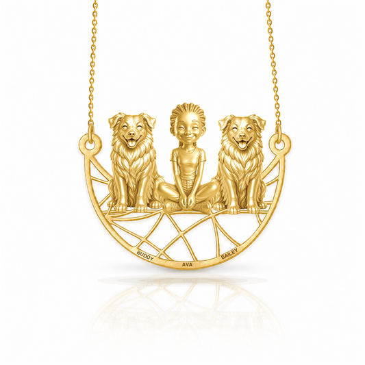 Soulyshine Australian Shepherd personalized companion necklace
